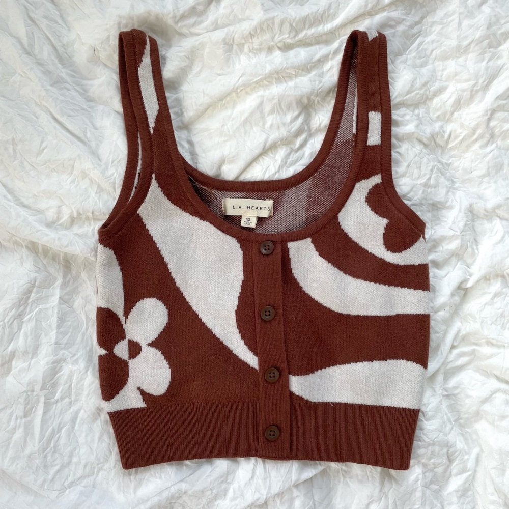 Pattern Knit Crop
